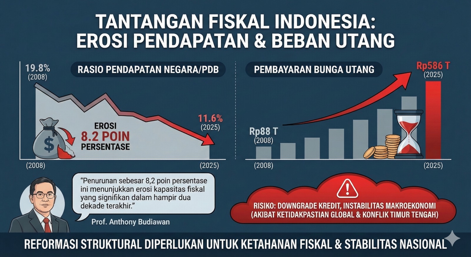 Beban Bunga Utang Melonjak, Ancaman Stabilitas Ekonomi Mengintai