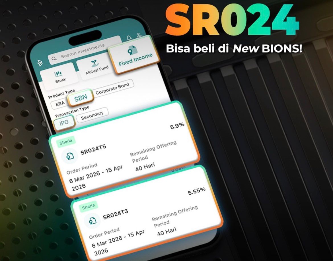 BNI Sekuritas Tawarkan Sukuk Ritel SR024, Kupon 5,5 dan 5,9 Persen