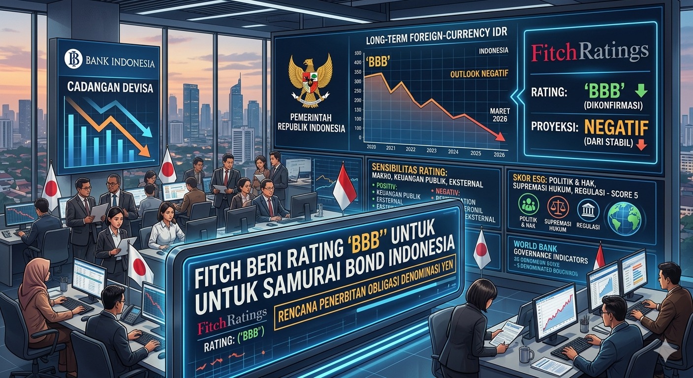 Fitch Sematkan Rating ‘BBB’ untuk Penerbitan Samurai Bond Indonesia
