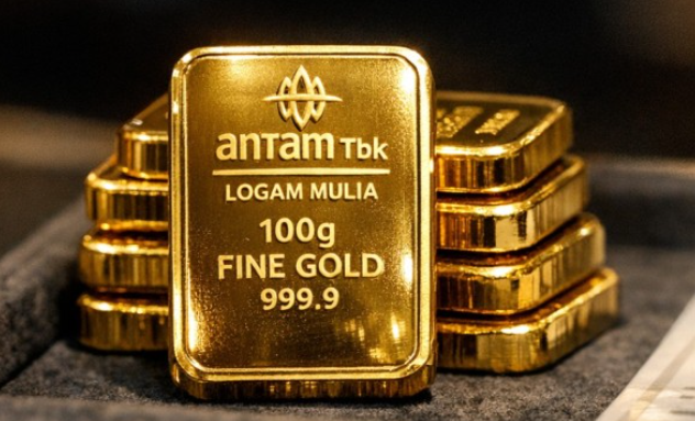 Harga Emas Antam Senin ini Juga Ikut Turun