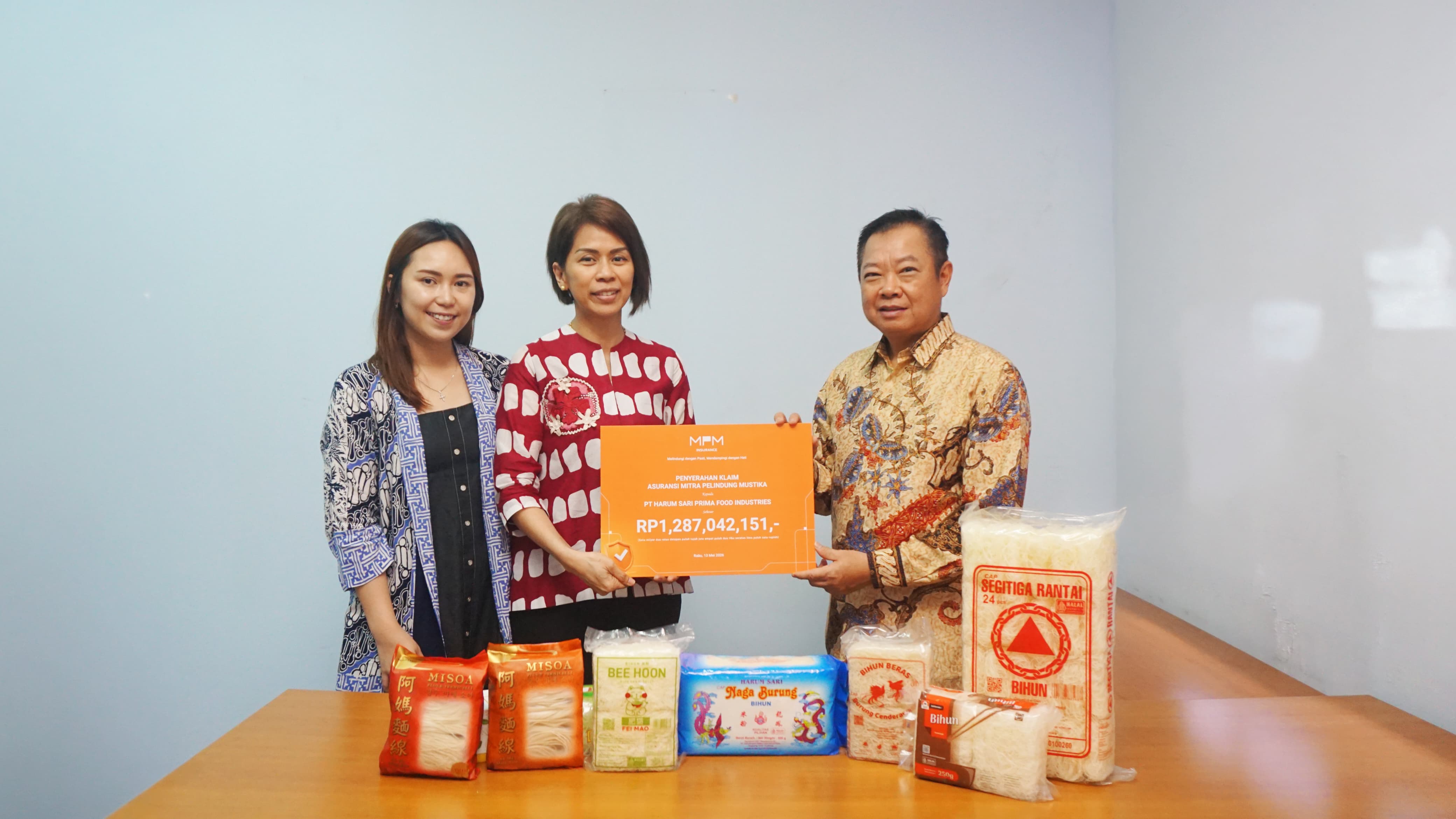MPMInsurance Realisasikan Klaim Rp1,2M dari PT Harum Sari Prima Food