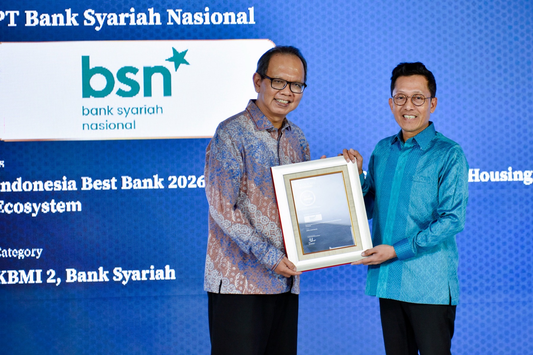 Konsistensi Kawal Pembiayaan Hunian Syariah, BSN Sabet Best Bank 2026