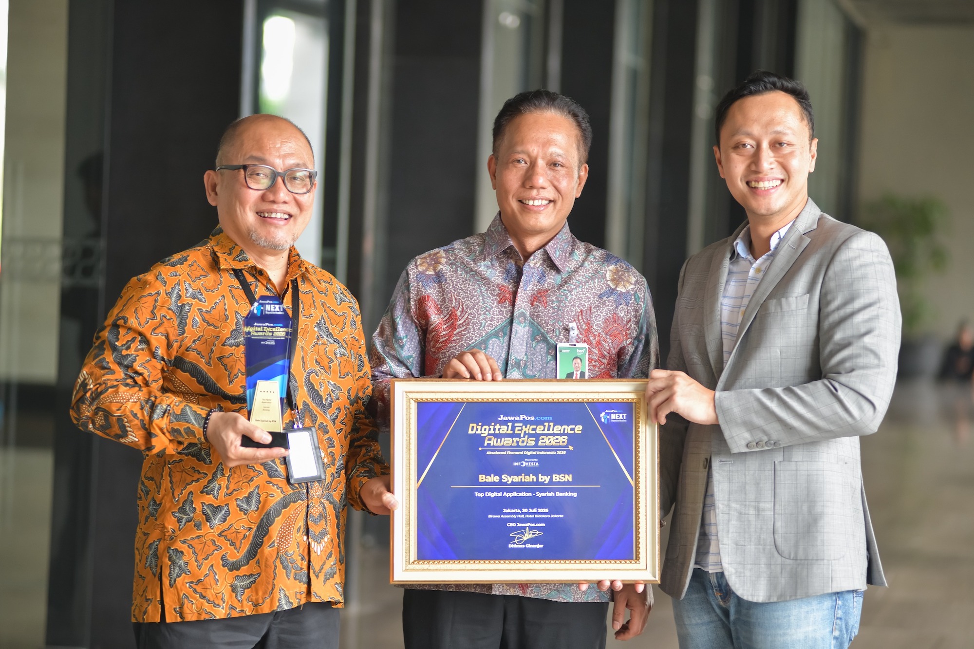 Bale Syariah BSN Raih Top Digital Application Syariah Banking 2026