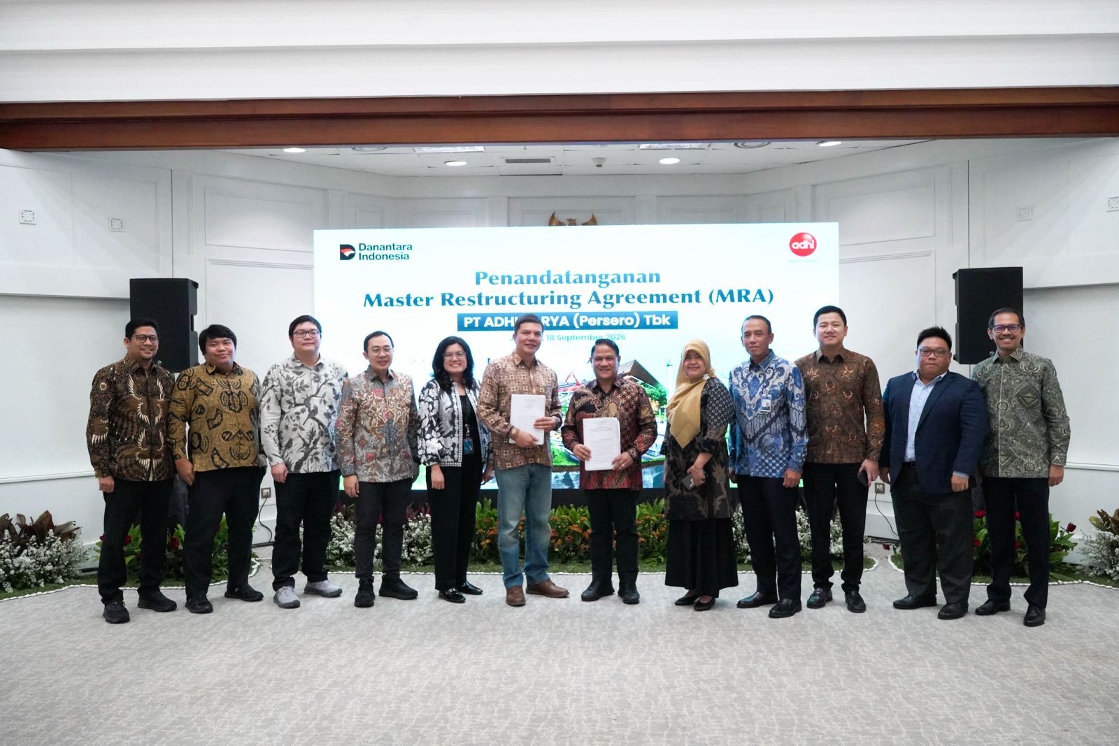 Tahap Implementasi, ADHI Teken Master Restructuring Agreement