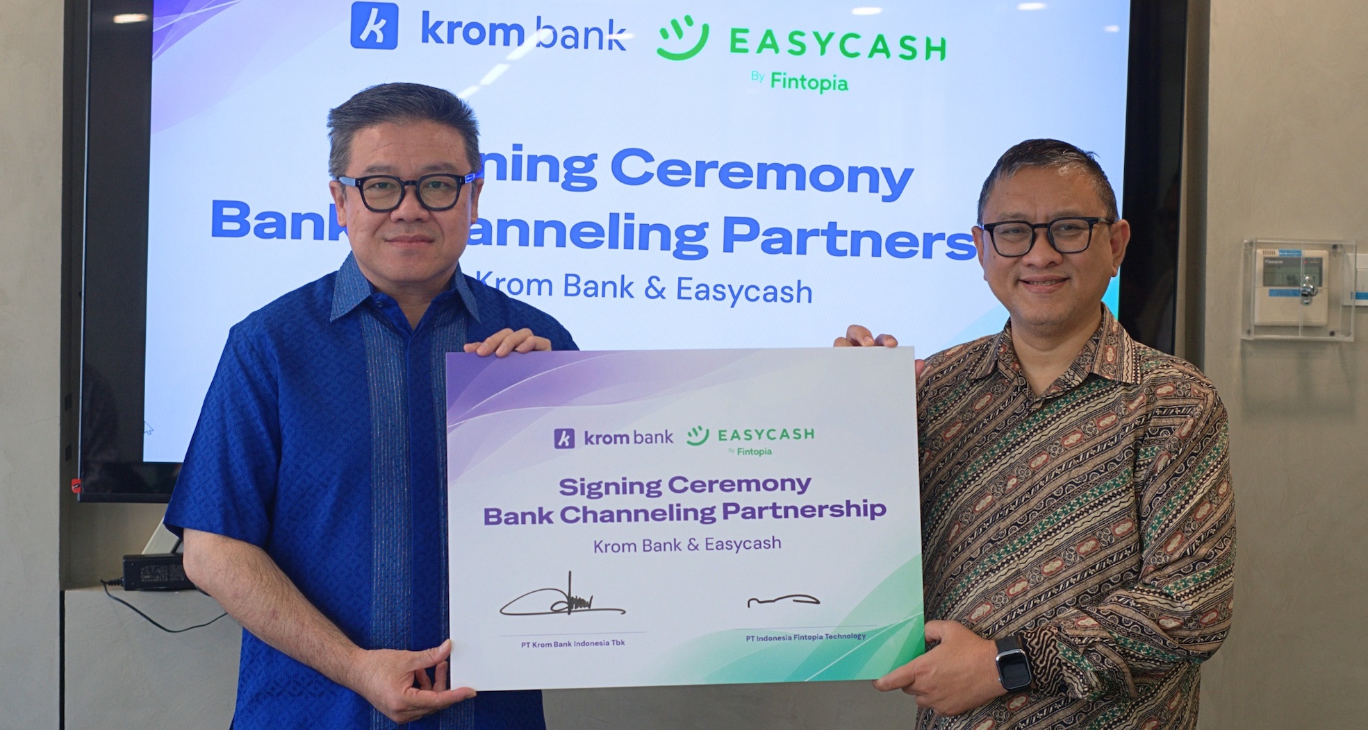 Perluas Kredit, Easycash dan Krom Bank Jalin Kemitraan Loan Channeling