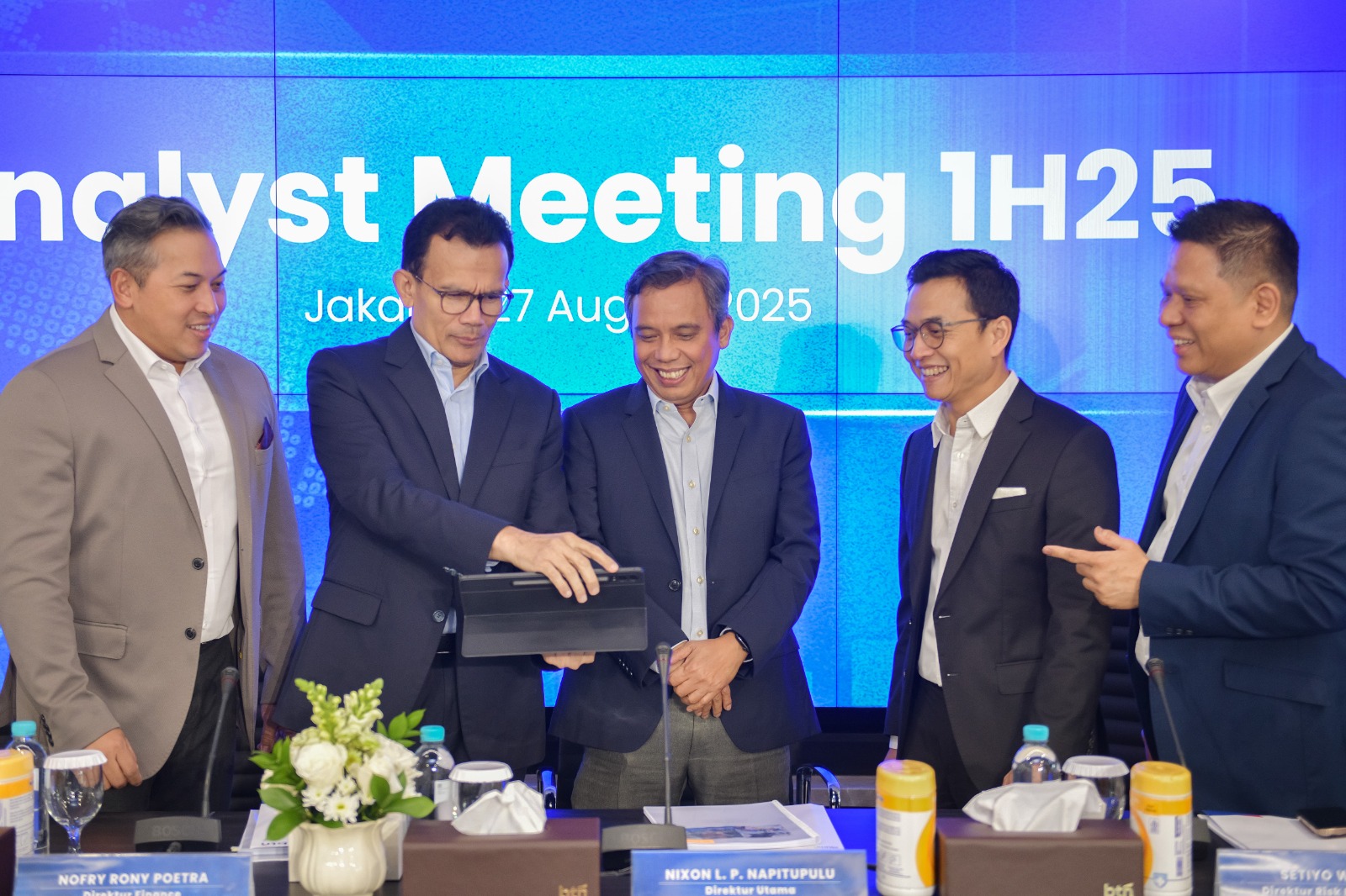 Bos BTN Nixon Napitupulu kala menjelaskan perkembangan terkini kinerja perseroan dalam public expose live. FOTO - ISTIMEWA Kuota FLPP Naik, BTN Bidik Pertumbuhan Kredit 7-9 Persen