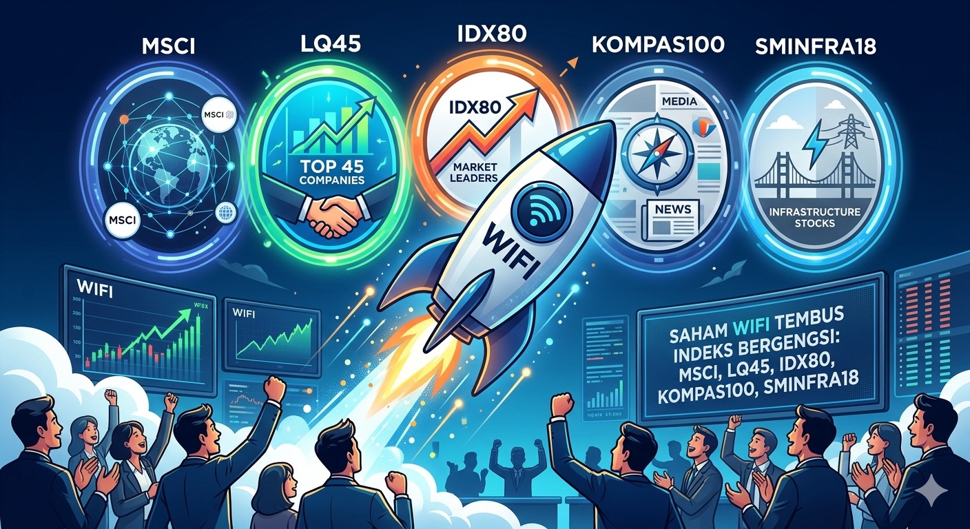 Saham WIFI Resmi Masuk Indeks LQ45 ,IDX 80 dan SMinfra18