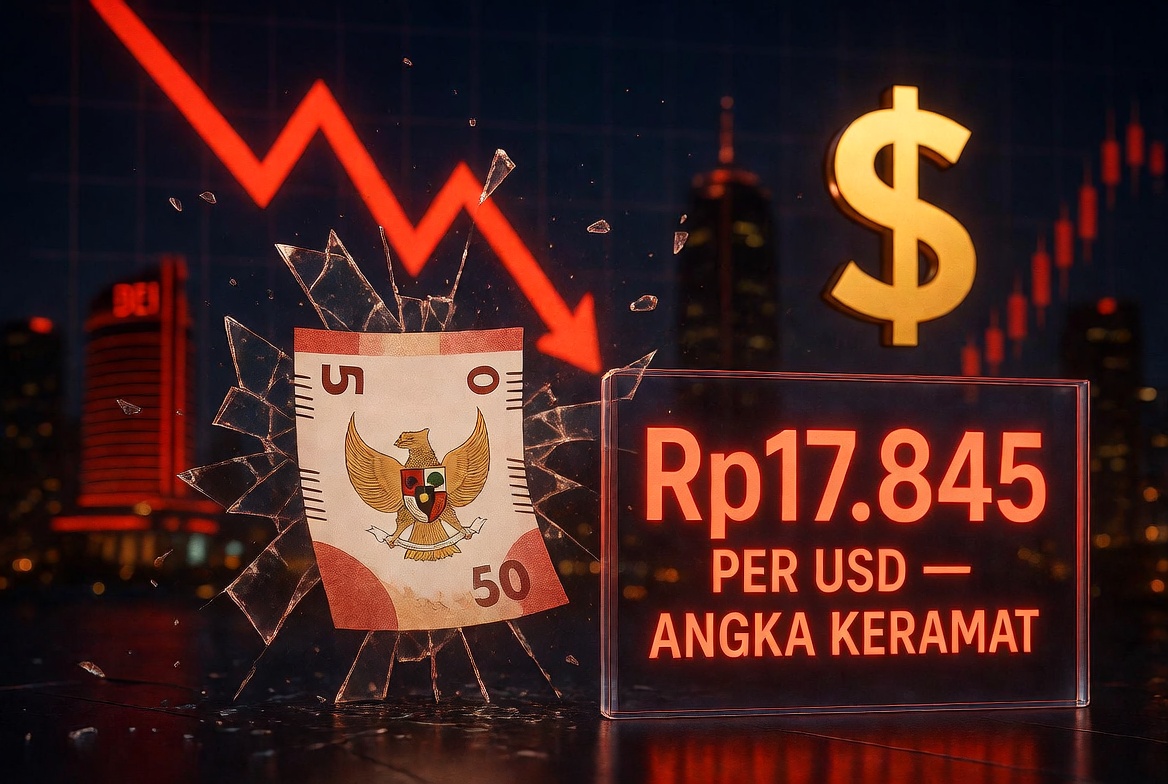 Rupiah Sempat Tembus Angka Keramat 17.845 per Dolar AS