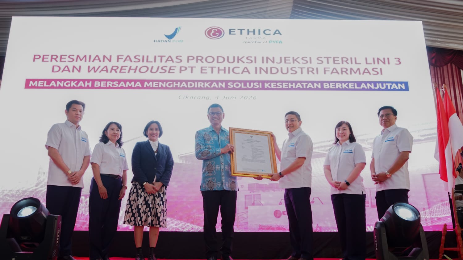 BPOM Resmikan Fasilitas Produksi Injeksi Milik Ethica Industri Farmasi