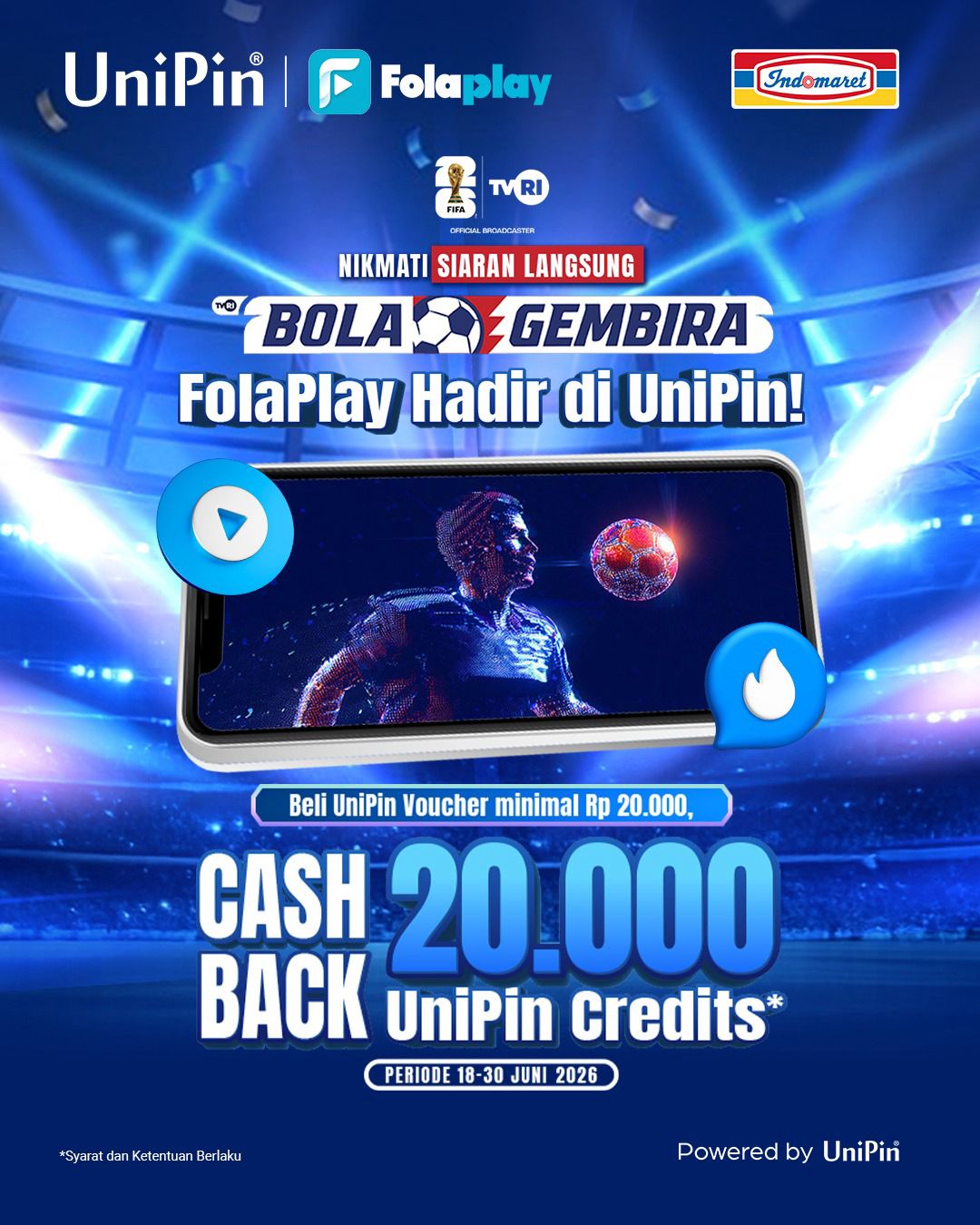 IRSX Gandeng UniPin untuk Distribusi Voucher Streaming Piala Dunia