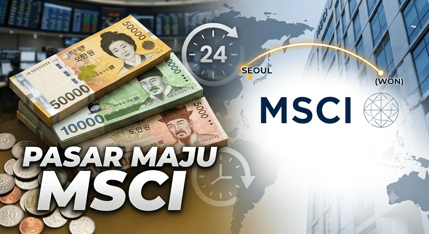 Incar Status Pasar Maju MSCI, Won Korea Kini Diperdagangkan 24 Jam