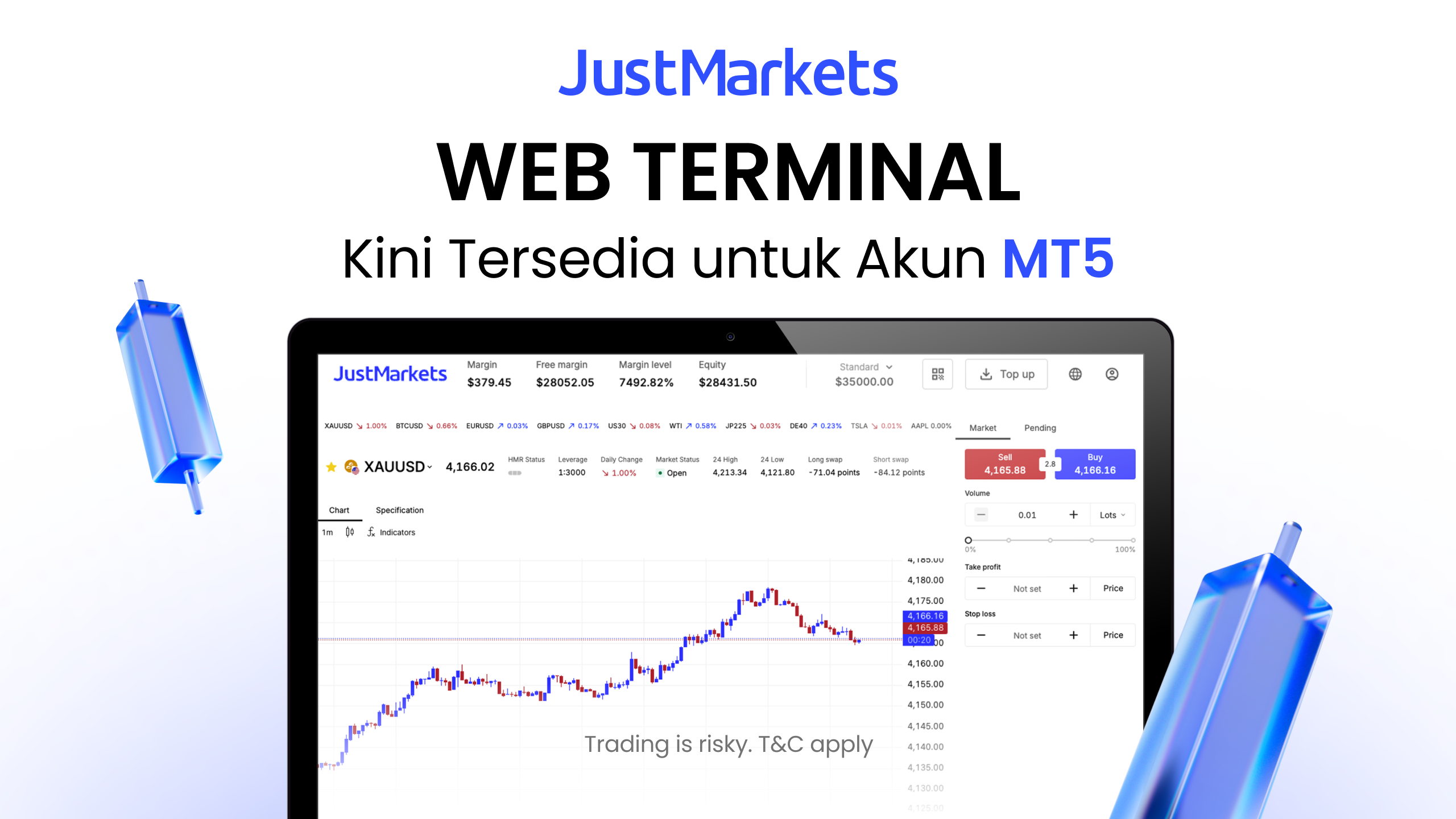 Dengan Web Terminal JustMarkets Janjikan Trading Langsung dari Browser