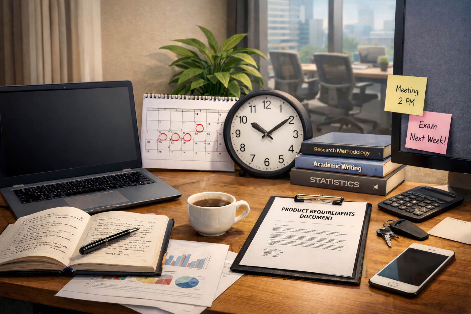 Ilustrasi Kuliah dan Bekerja