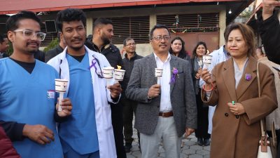विश्व क्यान्सर दिवसको अवसरमा नेपाल क्यान्सर अस्पतालमा दीप प्रज्वलन