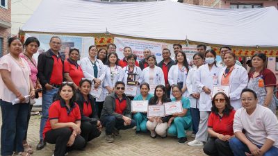 बीएण्डबी र ललितपुर सुन चाँदी व्यवसायी संघको सहकार्यमा स्वास्थ्य शिविर
