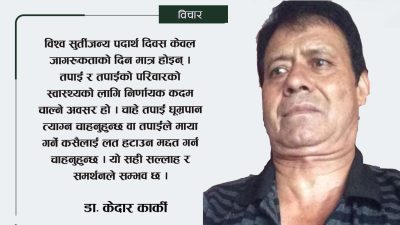 विश्व सुर्तीजन्य पदार्थरहित दिवस : सामाजिक जीवनमा यसको महत्व