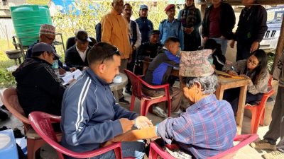 जुम्लामा बाढी हराएकाको डिएनए परीक्षण नमुना संकलन