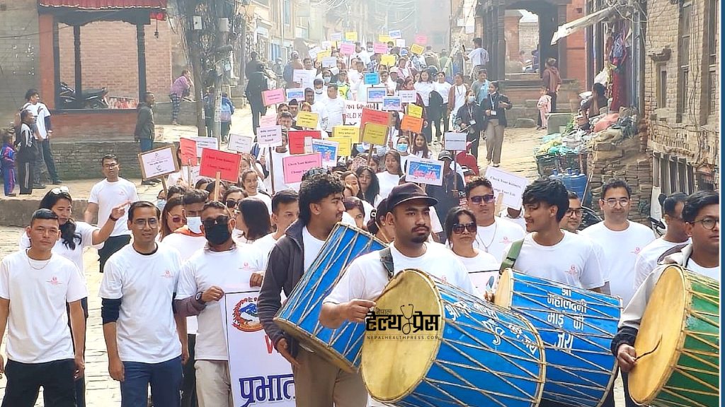 Kidney awareness rally in Bhaktapur Nepal 2026 - मिर्गौला जनचेतना -याली भक्तपुर