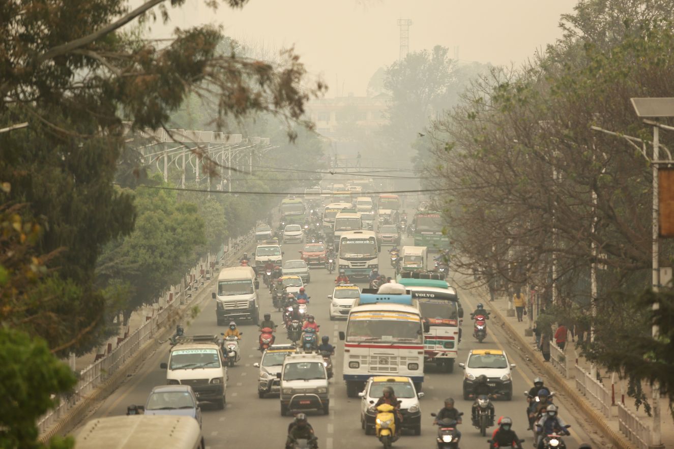 काठमाडौंको वायु प्रदूषण अस्वस्थ तहमा, विश्वको सातौँ स्थानमा