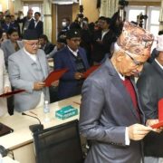 राष्ट्रियसभाका नवनिर्वाचित सदस्यद्वारा शपथ ग्रहण