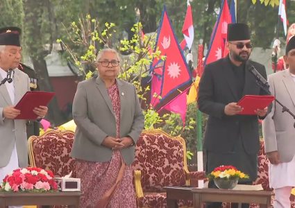 बालेन शाहले लिए प्रधानमन्त्रीको शपथ