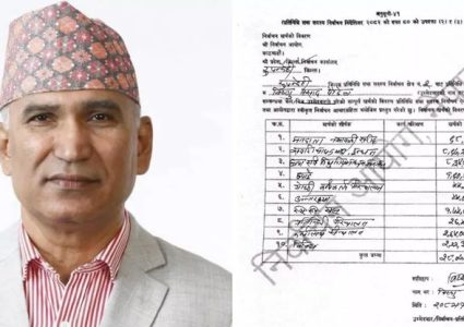 विष्णु पौडेलको चुनावी खर्च २८ लाख ७ हजार १ सय&hellip;