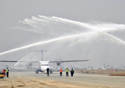 विश्वमै पहिलो पटक बुद्ध एयरको एटीआर-७२ जहाजको बिदाइ