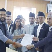 सभामुखका लागि डीपी अर्यालको मनोनयन दर्ता