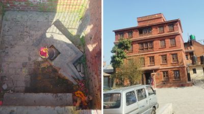 पशुपति क्षेत्रभित्र वडा कार्यालयको कमपाउण्डमा रहेको शिवलिङ्गको कन्तबिजोग