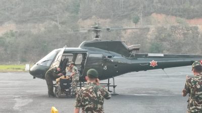 रामेछापबाट गर्भवती महिलाको हेलिकप्टरमार्फत उद्धार
