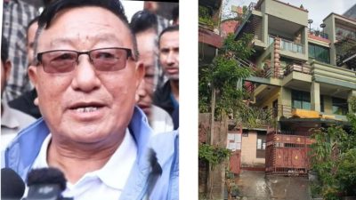 भूमाफिया चाम्लिङको कम्पाउण्डभित्र सार्वजनिक ढुङ्गेधारा