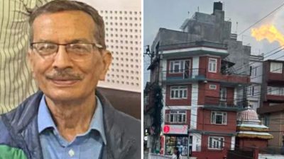 सेतोपुलमा मन्दिर कम्पाउण्डभित्र हालेर सरकारी जग्गा हडप्ने अर्थका पूर्वउपसचिव अर्याल