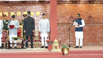 उद्योगमन्त्री दीपक कुमार साहले खाए शपथ